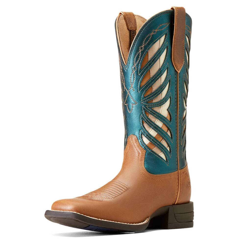 NEW ARIAT women's longview square toe boots in buttered rum